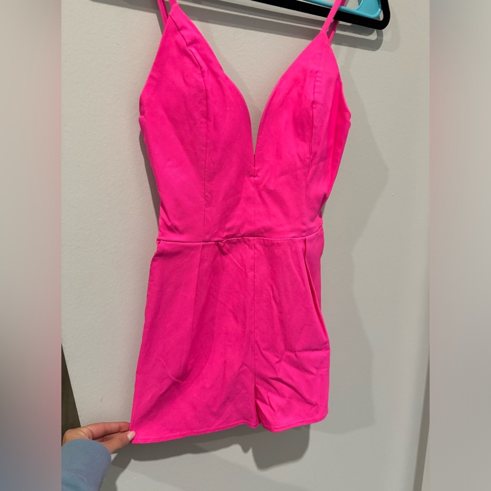Hot Pink Romper - Picture 1 of 10